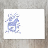 Skandinavier Dala Horse Blue Post-it Klebezettel