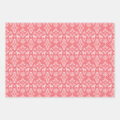 Skandinavier Dala Horse Holiday in Rot und Rosa Geschenkpapier Set (Vorderseite 3)