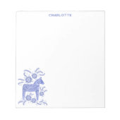 Skandinavier Dala Horse Personalisiert Notizblock (Vorderseite)