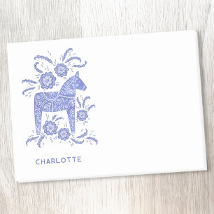 Skandinavier Dala Horse Personalisiert Post-it Klebezettel