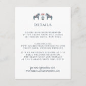 Skandinavier Dala Horse WEDING Gastdetails Begleitkarte (Vorderseite)