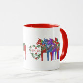 Skandinavier Dala Pferd Gott Jul Tasse (VorderseiteRechts)