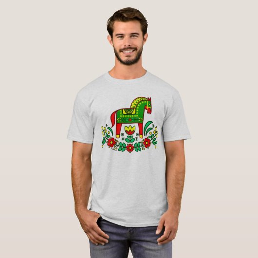 Skandinavier Dala Pferd! T-Shirt (Vorne ganz)