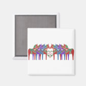 Skandinavier Dala Pferde Gott Jul Weihnachten Magnet (Vorderseite/Rückseite)