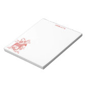 Skandinavier Dala Rotes Personalisiert Notizblock (Rotiert)