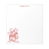 Skandinavier Dala Rotes Personalisiert Notizblock (Vorderseite)