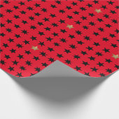Skandinavier Design Black and Gold Star Geschenkwr Geschenkpapier (Ecke)