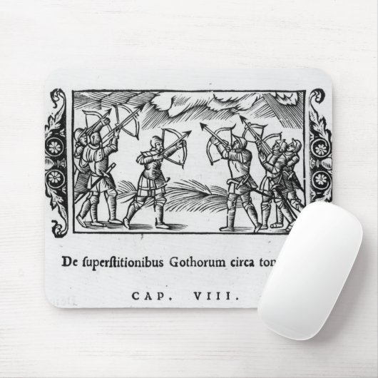 Skandinavier, die ihre Pfeile verwenden Mousepad (Mit Mouse)