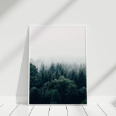 Skandinavier Foggy Pine Forest Poster