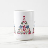 Skandinavier Folk Art Multicolor Weihnachtsbaum Kaffeetasse (Mittel)
