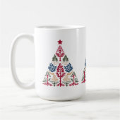 Skandinavier Folk Art Multicolor Weihnachtsbaum Kaffeetasse (Links)
