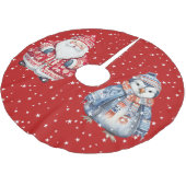 Skandinavier Folk Santa Claus Polyester Weihnachtsbaumdecke (Schrägansicht)