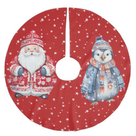 Skandinavier Folk Santa Claus Polyester Weihnachtsbaumdecke
