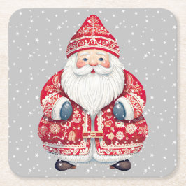 Skandinavier Folk Santa Claus Rechteckiger Pappuntersetzer