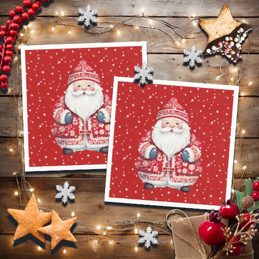 Skandinavier Folk Santa Claus Serviette