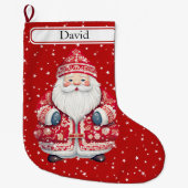 Skandinavier Folk Weihnachtsmann - Name Großer Weihnachtsstrumpf (Vorderseite)