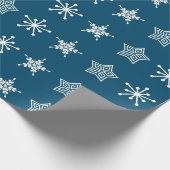 Skandinavier Folklore, blaue Sterne Geschenkpapier (Ecke)