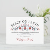 Skandinavier Folklore WELTFRIEDEN Foto Weihnachten (Stehend Vorderseite)