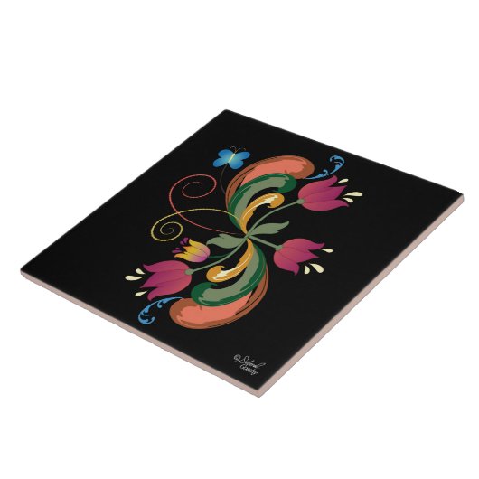 Skandinavier Folkloredekloster Fliese (Seite)