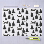 Skandinavier Fox Rabbit Schwarzer Weihnachtsbaum Seidenpapier (Handwerk)