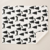 Skandinavier Fox Rabbit Schwarzer Weihnachtsbaum Sherpadecke (Vorderseite (Horizontal))