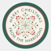 Skandinavier frohe Weihnachtsnamen Runder Aufkleber (Vorderseite)