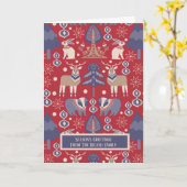 Skandinavier Frohe Weihnachtswald Hirsch Karte (Gelbe Blume)