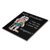 Skandinavier Funny Looking Liebe Troll Fliese (Seite)