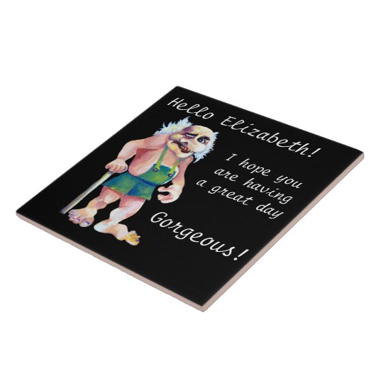 Skandinavier Funny Looking Liebe Troll Fliese (Seite)