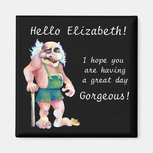 Skandinavier Funny Looking Liebe Troll Magnet (Vorne)