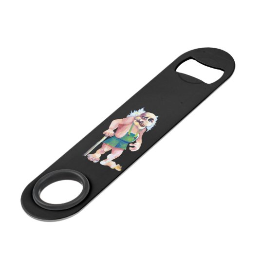 Skandinavier Funny Looking Ogrer Troll Speedflaschenöffner (Rückseite Schrägansicht)