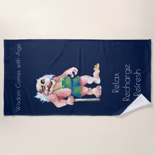 Skandinavier Funny Looking Ogrer Troll Strandtuch (Vorderseite)