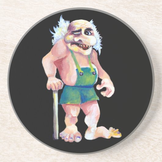 Skandinavier Funny Looking Ogrer Troll Untersetzer (Vorne)