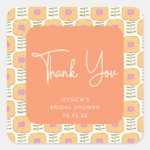 Skandinavier Gelborange Blume Dusche Vielen Dank