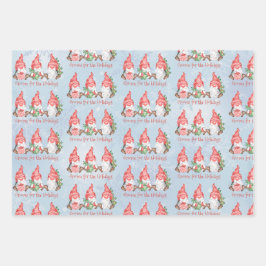 Skandinavier Gnome für Weihnachten Geschenkpapier Set