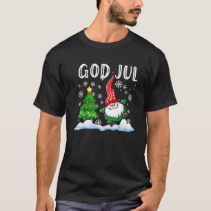 Skandinavier Gnome Gott Jul mit Weihnachtsbaum 202 T-Shirt