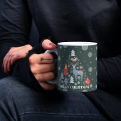 Skandinavier Grüne Rentiere Schneeflocke Tier Kaffeetasse