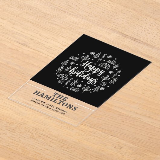 Skandinavier Happy Holidays Personalisiert Cards Acryleinladungen (Ablage )