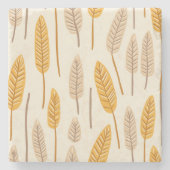 Skandinavier Herbstleaf Stone Untersetzer (Vorderseite)