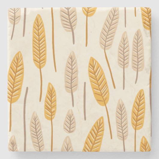 Skandinavier Herbstleaf Stone Untersetzer (Vorderseite)