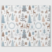 Skandinavier Ice Blauer Weihnachten Geschenkpapier (Flach)