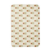 Skandinavier-inspiriertes orange Blumenmuster Badematte (Vorderseite Vertikal)