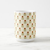 Skandinavier-inspiriertes orange Blumenmuster Kaffeetasse (Mittel)