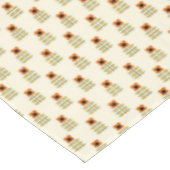 Skandinavier-inspiriertes orange Blumenmuster Tischdecke (Schrägansicht)