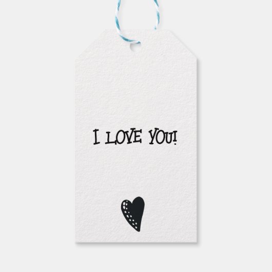 Skandinavier Let's Cuddle Black Cat Design Geschenkanhänger (Rückseite)