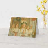 Skandinavier Lucia Day Karte (Gelbe Blume)