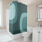 Skandinavier Minimalistisch Art Türkis Duschvorhang (Beispiel)