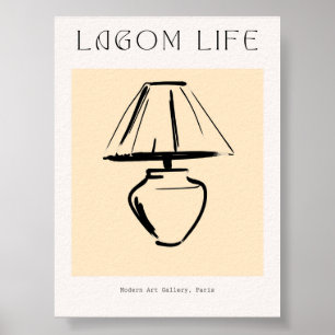 Skandinavier Minimalistisch Lamp Print Poster