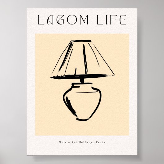 Skandinavier Minimalistisch Lamp Print Poster (Vorne)