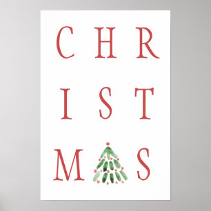 Skandinavier Moderner Minimalistischer Weihnachtsb Poster